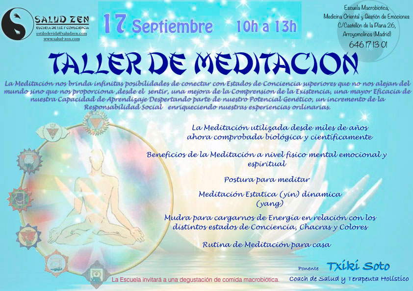 ¡Nueva fecha para Taller de Meditación! 