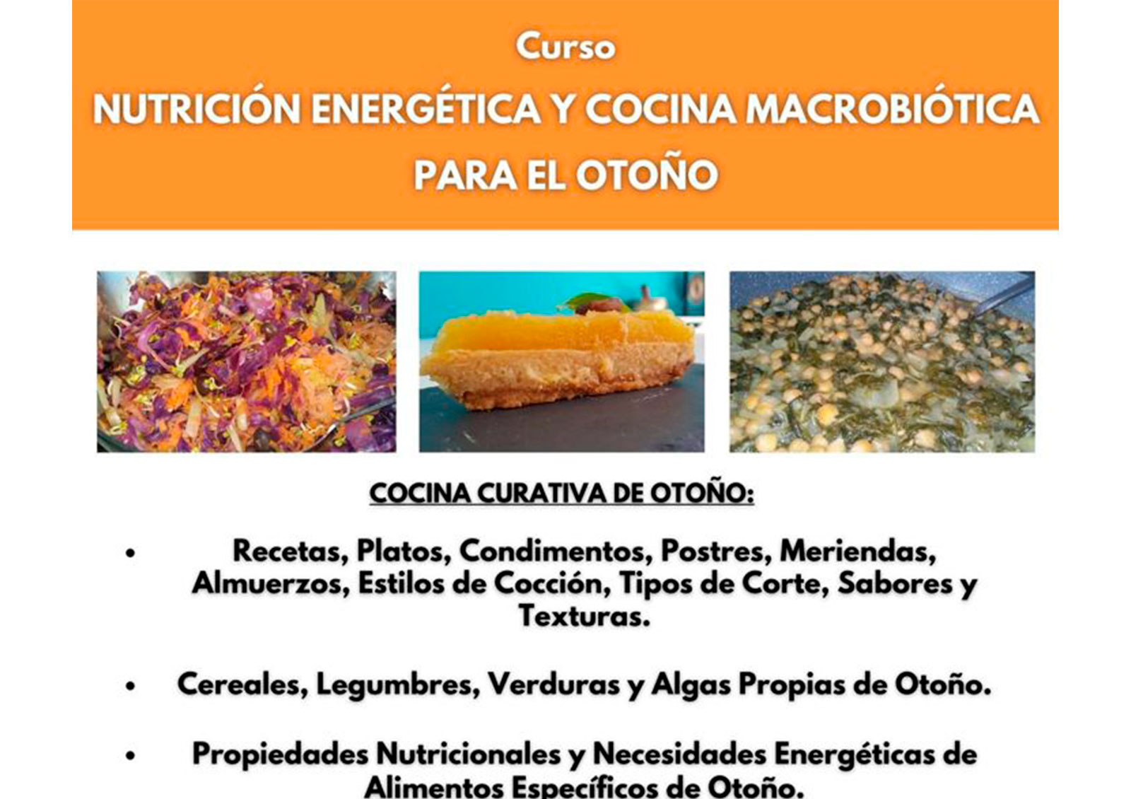 Nutrición Energética y Cocina Macrobiótica para el Otoño