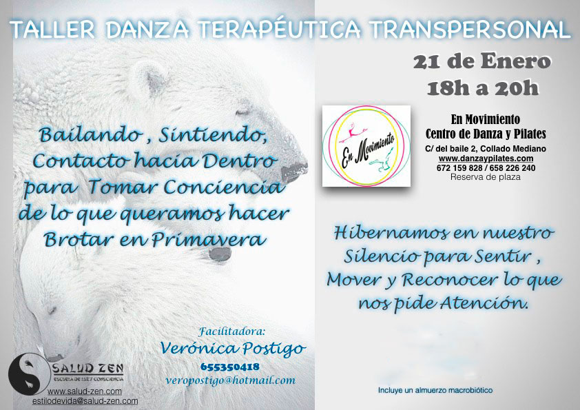 Importante - Cambio Fecha del Taller de Danza Terapéutica Transpersonal 