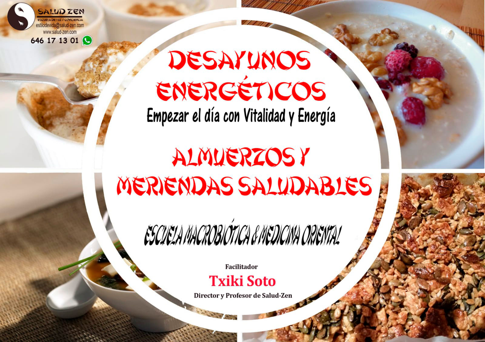 Cursos - DESAYUNOS ENERGÉTICOS, ALMUERZOS Y MERIENDAS SALUDABLES 