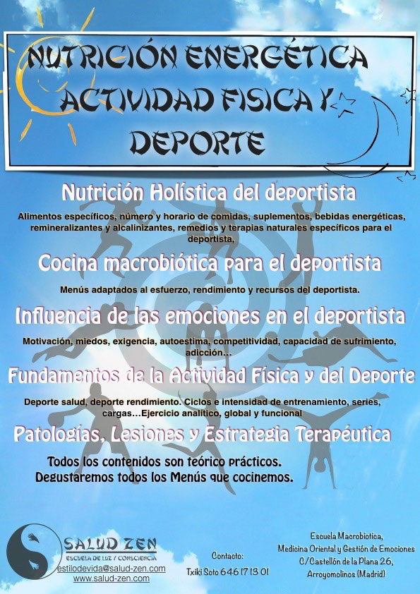 Cursos - Curso de Nutrición Energética, Actividad Física y Deporte