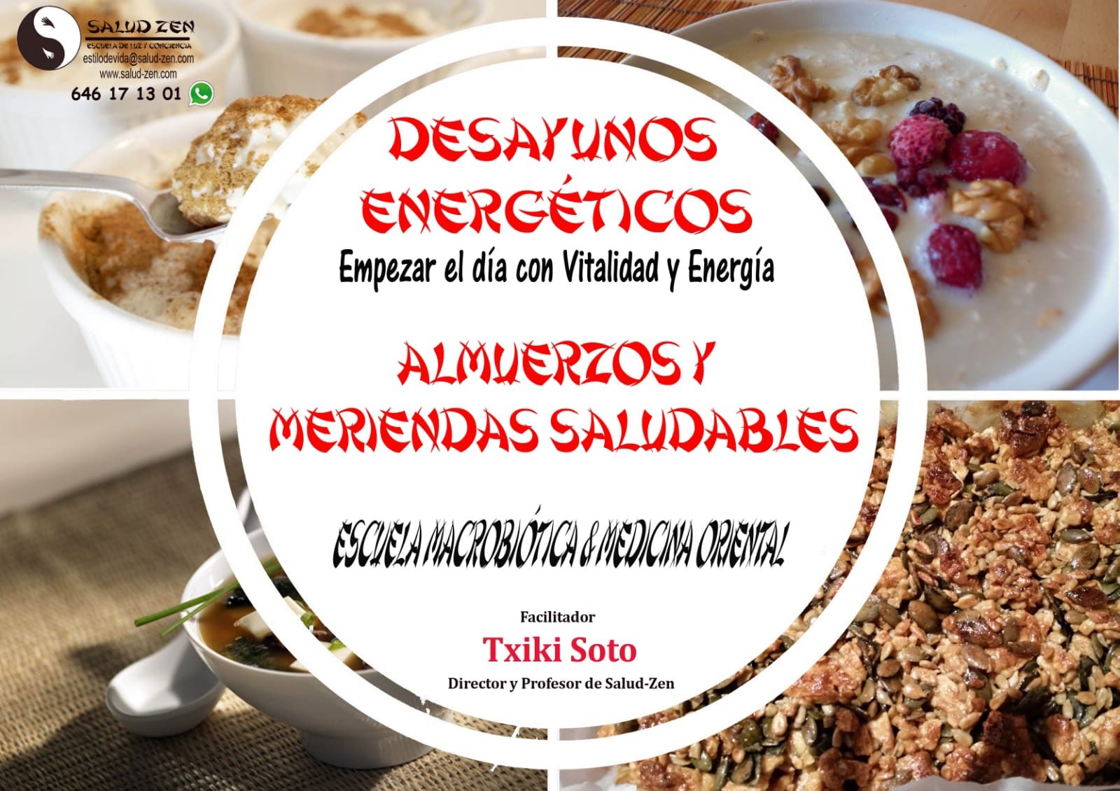 Seminario-DESAYUNOS ENERGETICOS. Empieza el día con Vitalidad y Energía. 