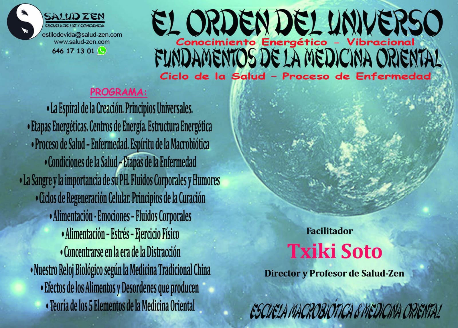 Seminario-El ORDEN DEL UNIVERSO. Conocimiento Energético y Medicina Vibracional.