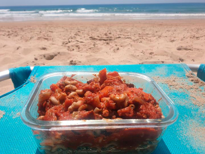 Receta-Fideuá de Tempeh con Tomate